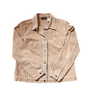 Y2K Vintage Corduroy Jacket Camel Brown Chore Jacket Stretch Fashion Bug Large